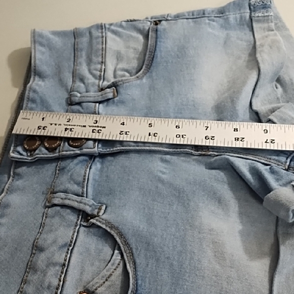 YMI Wanna a Betta Butt? High Waist Jean Shorts Stretch Denim - Picture 5 of 10
